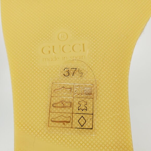 Gucci Lilibeth Sylvie Web Multicolor Canvas Wedge Espadrille Sandals - Picture 6 of 9